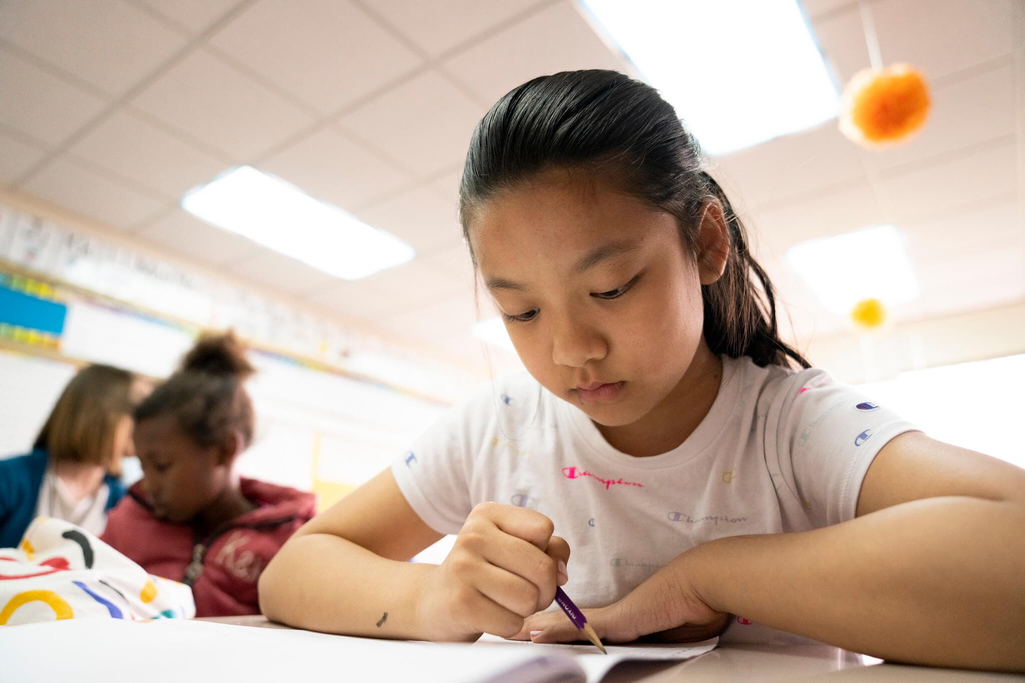 Students in a learning environment